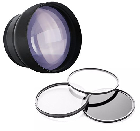 Digital Nc Canon PowerShot SX50 HS & SX60 HS 2.2X High Definition Super Telephoto Lens + Lens/Filter Adapter + 58mm Filters