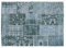 DALLIANCE ALLOVER Vintage Patchwork Velour Teppich in türkis, Größe: 40x60 cm