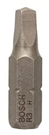 Bosch Professional Bit Extra-Hart für Innenvierkant-Schrauben (R3, Länge: 25 mm, 25 Stück)