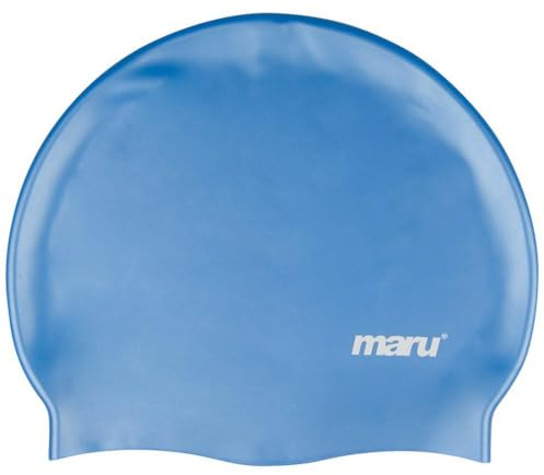 maru Adult Silicone Swimming Cap Solid Colours - Purple, One Size