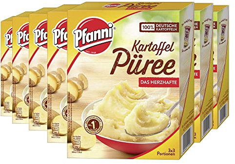 Pfanni Kartoffel Püree Das Herzhafte für ein leckeres Kartoffelgericht mit 100% deutschen Kartoffeln 7x 243g