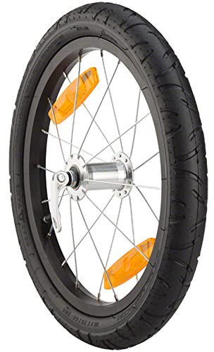 Burley Erwachsene Alu QR Laufrad, schwarz, 16 Zoll