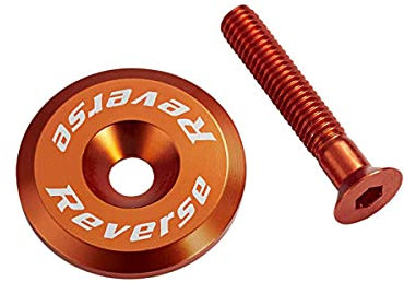 Reverse Steuersatzkappe Alu mit Schraube dunkel orange