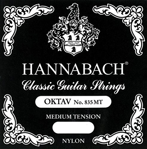 Hannabach Classical Guitar Strings Series 835 Medium Tension for Octave Guitar, silver-plated wound, scale 380-400 mm - A5-8355MT