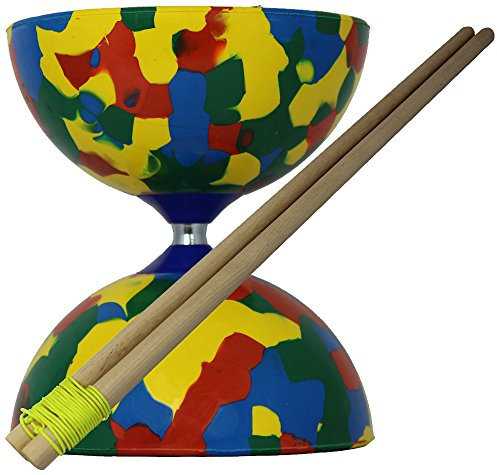 Juggle Dream Jester Diabolo Set mit Kontrolle von Holz, Mehrfarbig (ampac-011/FC)