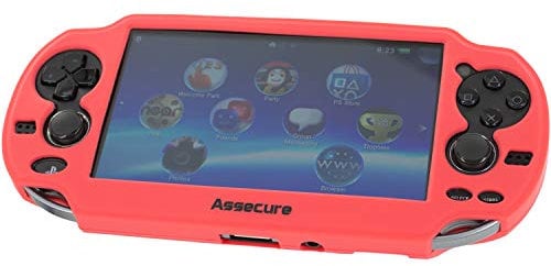 Assecure Pro Red Silicone Gel Skin Protector Cover Protective Bumper Grip Cas.