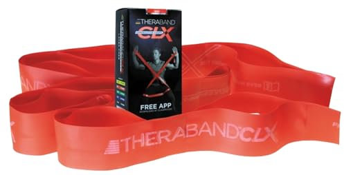 THERABAND Gymnastikband CLX Widerstand Band mit Folge Schlaufen, professionelle Band für Physikalische Therapie, Unterkörper Pilates, Full Body Workouts, 25 Yard Spenderbox, 25 Yard, 1