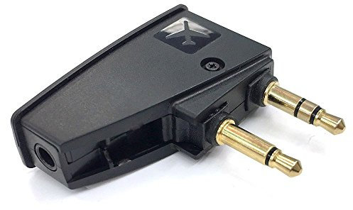 SymWell Black 3.5mm Jack Airline Airplane Flight Headphone Adapter for Bose QuietComfort 2/3/15/20/20i/25/35 Headphones