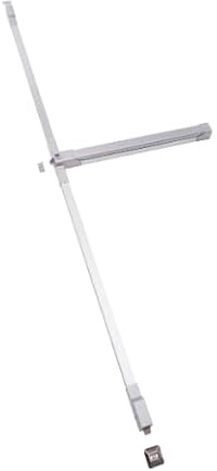 Tesa Assa Abloy TOP3S808GG Dispositif anti-panique coulissant avec deux/trois points de verrouillage centralisés, haut et bas de gamme haut et bas avec finition grise BAR 3 800, C8, Puerta 800 mm