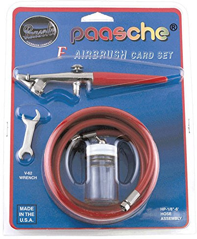 F 1 Airbrush Card Set Starter-Kid single Action Paasche Airbrush Airbrush-City