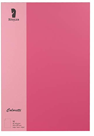 Rössler 220726554 - Coloretti Briefpapier, 165g/m², DIN A4, pink, 10 Blatt