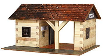 Walachia 8594036430112 - Bahnhof Holz Modellbauset, Modellbahn Spur 1/ LGB 1:32
