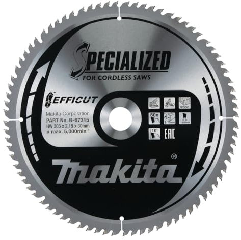 Makita B-33342 Lama Sega Circolare Specialized 305x30mm 80T Alluminio