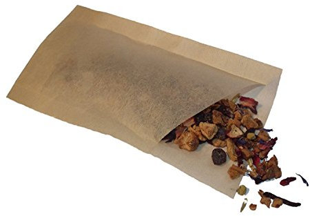 Tea Pouch Sack Filters 100 x (4-8 Cup) Disposable Large Tea Coffee Herb Bags Empty Loose Leaf Sealable Infusers