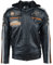 Urban Leather Chaqueta Moto Hombre en Cuero 58 Gents | Cazadora de Moto de Piel de Cordero | Armadura Removible para Espalda, Hombros y Codos Aprobada por la CE | Negro | 5XL