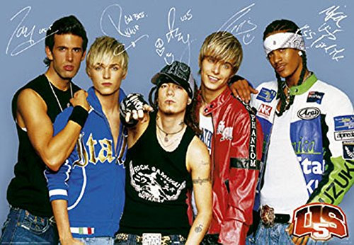 US5 - Blue - Musikposter Foto Boygroup Richie Autogramme - Grösse 91,5x61 cm