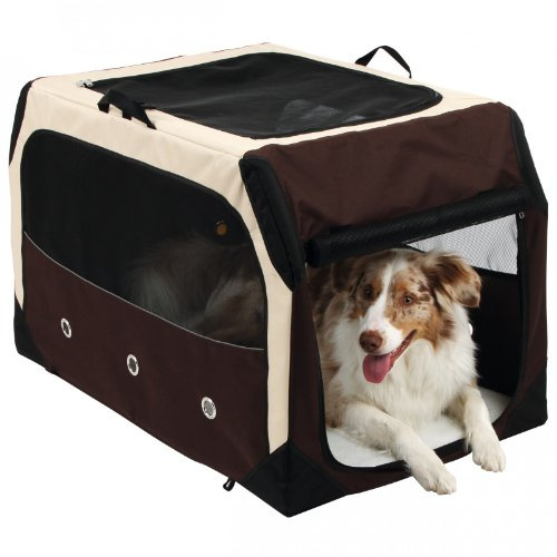 Kerbl 81353 Transportbox Journey 106 x 71 x 68.5 cm, braun / beige