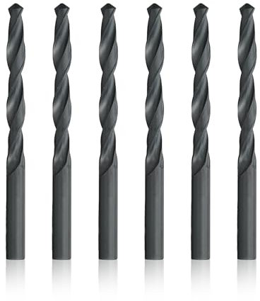 Drill America Hochgeschwindigkeitsstahl Premium Allzweckbohrer (1/64 Zoll – 11/16 Zoll), 1 – # 97, A – Z), schwarze Oxid-Beschichtung, konventionelle 118 Grad Spitze, D/AN-Serie, Y, 6