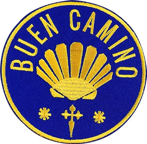 Jakobsweg [Bewahrer] Aufnäher Buen Camino - 1 Stück - Rund - Nähpatch - Patch - Aufbügler