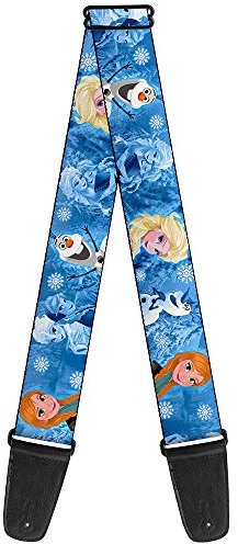 Disney Gitarrengurt, Frozen Character Poses Blues, 2 Zoll breit