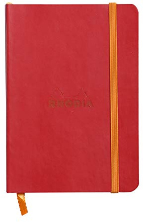Rhodia Rhodiarama SoftCover Notebook - 72 Lined Sheets - 4 x 5 1/2 - Poppy Cover