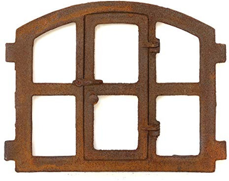 antikas – Porta finestra con ferro rurale antico, apribile, Stall finestra per giardino muro