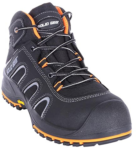 Solid Gear Unisex X Sicherheitsschuhe Falcon S3, Größe 46, Schwarz/Orange, Schwarz/Orange, 41 EU