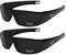 2er Locs Herren Damen Männer Frauen Unisex Sonnenbrillen Motorradbrille Motorradsonnenbrille Sportbrille Radbrille - 1x Locs 9035 schwarz und 1x Locs 9035 schwarz - Modell 05 + 05 -