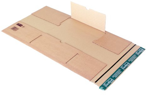 progressPACK Universal-Versandverpackung Premium PP B05.04 aus doppelter Wellpappe, DIN C4, 350 x 260 x bis 70 mm, 20-er Pack, braun