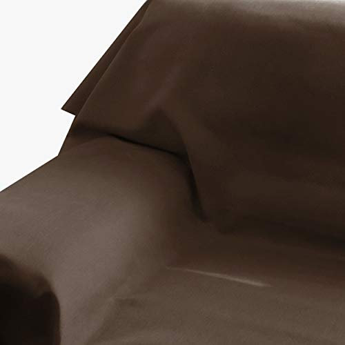DecoHomeTextil Heimtextilmanufaktur Brilliant Sofaüberwurf Sofa Überwurf Bezug Couchbezug Bettüberwurf Tagesdecke 160 x 320 cm Dunkelbraun Farbe & Größe wählbar mit Lotus Effekt Eckig