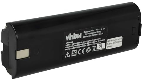vhbw Akku kompatibel mit Uniropa KT-250 BP-72 Werkzeug (2100 mAh, NiMH, 7,2 V)