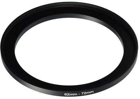 vhbw Step-Up-Ring Adapter von 62 mm auf 72 mm für Kamera Objektiv - Filteradapter, Metall, Schwarz