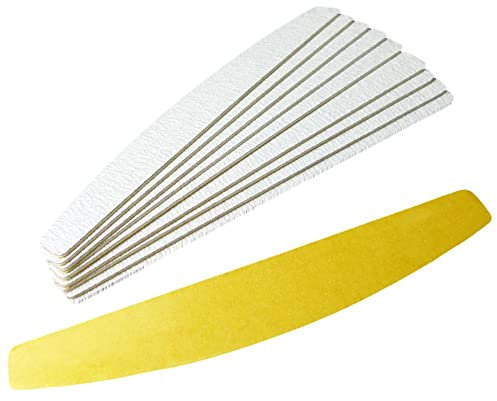 GS-Nails Wechselfeilen Feilblätter für Kunststoffboards (50 Stück,Zebra Halbmond K100) mit einem Board
