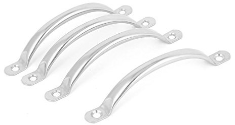 Sourcingmap Drawer Closet 105mm Hole Distance Stainless Steel Bow Shape Pull Handle 4pcs