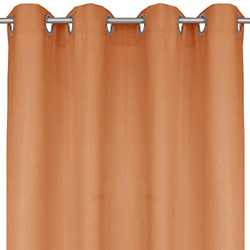 Bestlivings Blickdichte Braune Gardine mit Ösen in 140x145 cm (BxL), in vielen Größen und Farben
