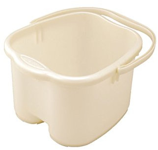 Inomata Pearl Seau de Massage détox pour Les Pieds Blanc