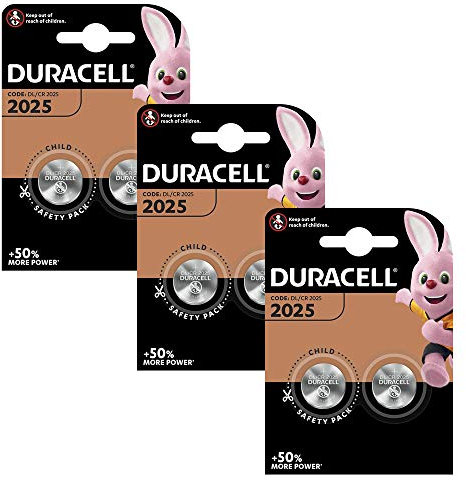 DURACELL Lot de 5 piles bouton lithiumElectronics, 2025 (CR2025)