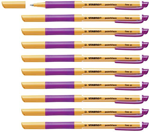 STABILO - Tintenroller - pointVisco - 10er Pack - lila