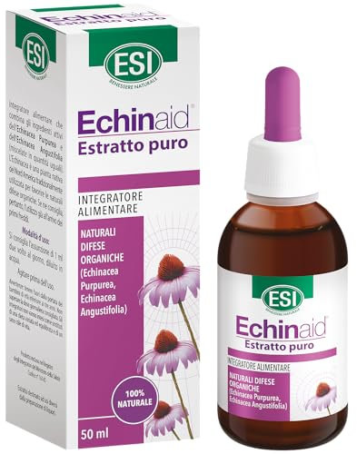 ESI - Echinaid Estratto Puro, Integratore Alimentare di Echinacea, Favorisce le Difese Immunitarie Contro i Malanni Tipici della Stagione Invernale, Senza Glutine e Vegan, 50 ml