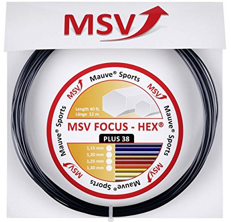 MSV Saitenset Focus-HEX Plus 38, Schwarz, 12 m, 0355260135000010