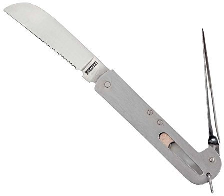 AUSONIA - Coltello da pescatore marinaio lama inox Cm 19,5