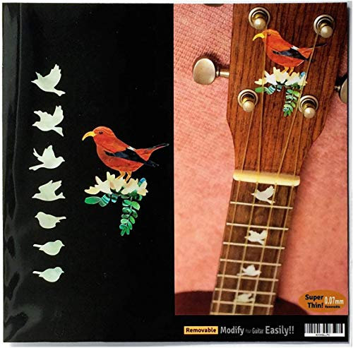 Inlay Stickers für Ukulelen – Doves Griffbrett Position Maker & Hawaiian Honeycreeper