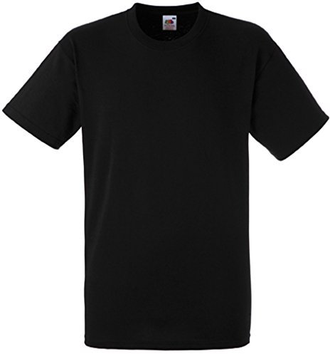 Fruit of the loom Herren Heavy Cotton T T-Shirt, Schwarz (Black 101), Large