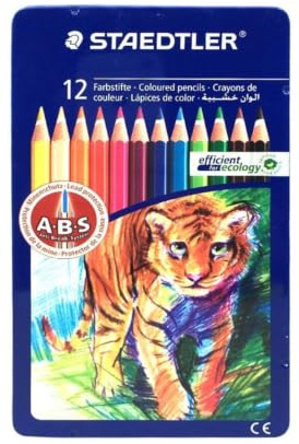 Staedtler Coloured Pencils Pack of 12 In Metal Tin