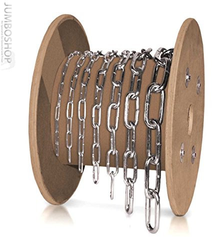 Seilwerk STANKE 5mm 1m Rundstahlkette langgliedrig verzinkt Stahlkette Meterware Eisenkette