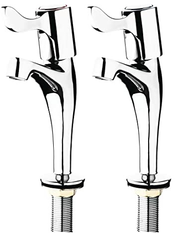 2x Vogue Basin Pillar Lever Taps Bathroom Washroom Cloakroom Sink Restaurant