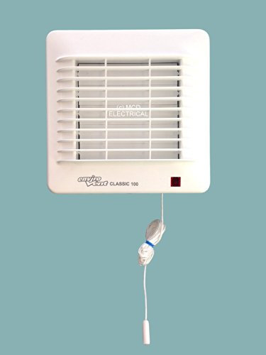 Envirovent CLASSIC-100XP Extractor Fan with Pull Cord & Automatic Shutter 100mm/4