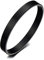 COOLSTEELANDBEYOND Klassiker Schwarze Herren Armband Armreif aus Edelstahl Satiniert Rillendesign