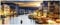 Wallario Glasbild Canal Grande in Venedig am Abend mit untergehender Sonne - 50 x 125 cm Wandbilder Glas in Premium-Qualität: Brillante Farben, freischwebende Optik