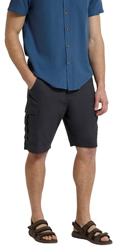 Mountain Warehouse Lakeside Mens 100% Cotton Cargo Shorts Dark Grey W30